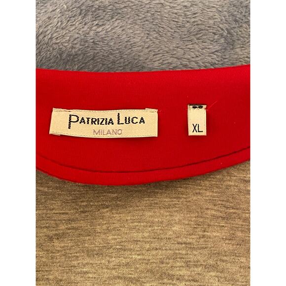 Patrizia Luca Milano Designer Coat, Striped Duster, Tunic Dress Red, Black, - Picture 7 of 9